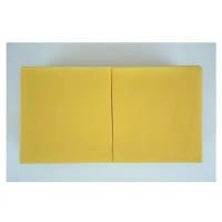 Салфетки бумажные PAKSTAR 24х24 желтые, однослойные, 400 шт, 100% целлюлоза