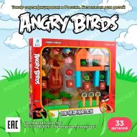 Большой детский игровой набор Angry Birds для мальчиков, девочек / конструктор игрушка развивающий для детей с рогаткой, 33 шт