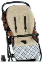 Меховой кожаный матрасик в детскую коляску, чехол сменный для коляски, накидка для детской коляски