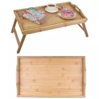 Столик-поднос для завтрака в постель/кровать из 100% бамбука Bamboowood