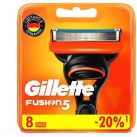Сменные Кассеты Gillette Fusion5 Для Мужской Бритвы, 8 шт., с 5 лезвиями, c точным триммером для труднодоступных мест