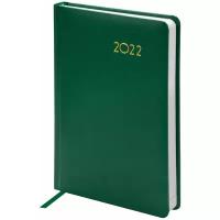 Ежедневник BRAUBERG Select датированный на 2022 год, А5, 168 листов, зеленая