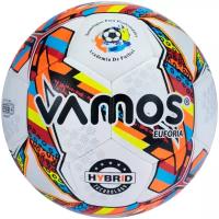 Мяч футбольный Vamos EUFORIA HYBRID №4, 4 размер, белый, розовый