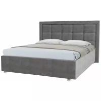 Двуспальная кровать CityFlex Floen с П/М 160х200 цвет серый velutto 08