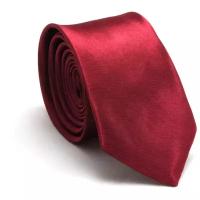 Узкий галстук однотонный атласный