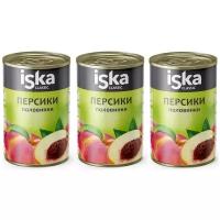 НАБОР 3шт Персики половинки консервированные в сиропе (3 шт. по 425г) ISKA