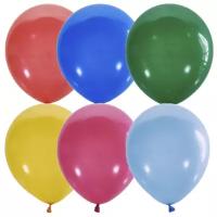 Воздушные шары Поиск, 100шт., 9" (23см), набор цветов, пастель+декоратор (4607028763298)