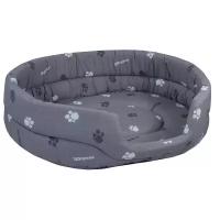 Лежак для собак и кошек Дарэлл Овальный стёганый 9141 42х33х15 см серый