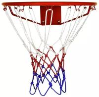 Сетка баскетбольная CLIFF 8201 (6009), нить 5мм, для кольца N7, бело-красно-синяя, 2 штуки
