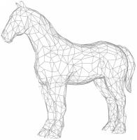 3D конструктор оригами набор для сборки полигональной фигуры "Лошадь"