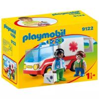 Набор с элементами конструктора Playmobil 1-2-3 9122 Машина скорой помощи