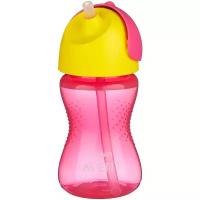 Чашка с трубочкой Philips Avent 300мл, 12 мес+, для девочки, цвет розовый, желтый