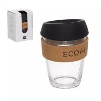 D'casa Стакан для кофе с силиконовой крышкой Eco Life 330мл черный
