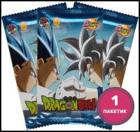 Коллекционные карточки аниме Dragon Ball / Драконий жемчуг / Синяя обложка (1 пакетик)