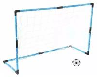 Ворота футбольные "Весёлый футбол", сетка, мяч d-14 см, размер ворот 98х34х64 см, в ассортименте, 1 шт