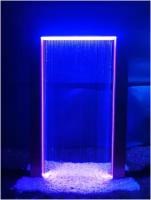 Садовый Водопад "Палаус 2.0" / Элемент ландшафтного дизайна / Уличный фонтан с LED подсветкой на пульте управления / цвет "Лайм"