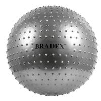 Bradex Мяч для фитнеса массажный Фитбол-65 плюс Серый