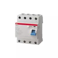 Дифференциальный выключатель нагрузки F204 4 полюса, 25А, Тип AC, 300мА | код. 2CSF204001R3250 | ABB