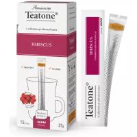 Чайный напиток каркаде (гибискус) Teatone в стиках, 15 шт., 1 уп.