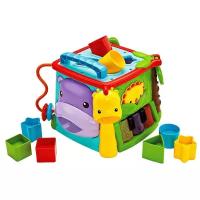 Интерактивная развивающая игрушка Fisher-Price Большой музыкальный игровой куб развивающий GHT89, голубой/оранжевый/зеленый