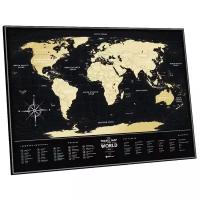 Скретч карта мира Travel Map Black World 1DEA.ME