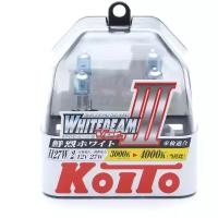 Лампа автомобильная галогенная KOITO Whitebeam III H27W/2 P0729W 4000K 12V 27W 2 шт.