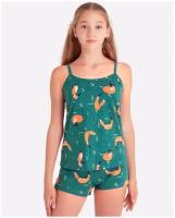 Пижама для девочки HappyFox, HF410SP размер 140, цвет лисы