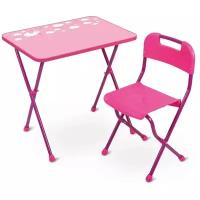 Мебель детская, (КА2), складная, розовая, Комплект детской мебели, с рисунком.
