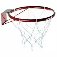 Корзина/кольцо баскетбольное детское, с упором и сеткой, на 12-16 лет, диаметр 45 см