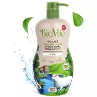 Экологичное средство для мытья посуды, овощей И фруктов BioMio BIO-CARE с экстрактом хлопка и ионами серебра без запаха 750мл