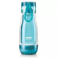 Бутылка для воды, для безалкогольных напитков ZOKU ZK129 325 стекло, силикон, металл, пластик голубой