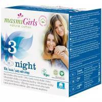 Masmi прокладки Girls ночные с крылышками, 3 капли, 10 шт