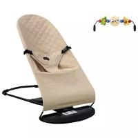 Детский шезлонг для новорожденных 3-16 кг Baby Balance Chair (Бежевый)