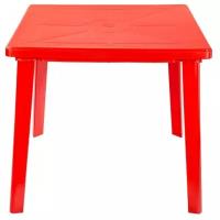Стол квадратный пластиковый 130-0019, 800х800х710мм, цвет красный
