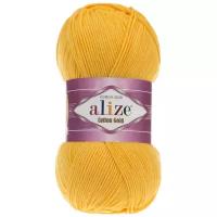 Пряжа для вязания Alize 'Cotton gold' (55% хлопок,45%акрил)ТУ (216 темно-желтый), 5 мотков