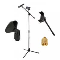 Стойка для микрофона журавль Pro-48151 с держателем микрофона и гибким держателем телефона 15 см