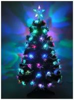 Новогодняя елка заснеженная со встроенными светодиодами Christmas Light 60 см c LED звездой