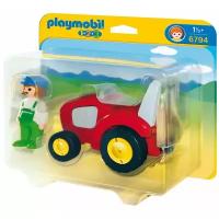 Набор с элементами конструктора Playmobil 1-2-3 6794 Трактор