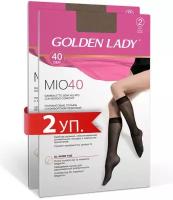 Гольфы женские GOLDEN LADY MIO 40 синтетические (упаковка 2 пары), набор 2 упаковки, размер 0, цвет Melon