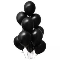 Воздушные шарики черный 10 шт. 30 см.