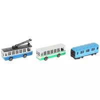 Набор техники ТЕХНОПАРК из трех моделей Городской транспорт (SB-14-10) 1:72
