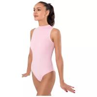 Grace Dance Купальник гимнастический без рукавов, пастель, цвет розовый, размер 44
