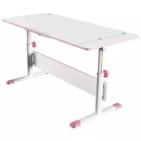 Стол детский Polini стол CITY D2 120x55 см белый/розовый