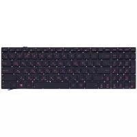 Клавиатура iQZiP для ноутбука Asus N56 N56V черная с красной подсветкой