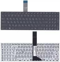 Клавиатура для ноутбука Asus F552C, русская, черная, плоский Enter