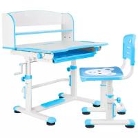Комплект Anatomica Legare: детская парта и стул белый/голубой