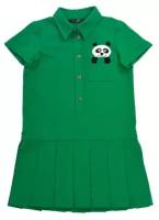 Платье-поло с аппликацией "панда" на девочку
