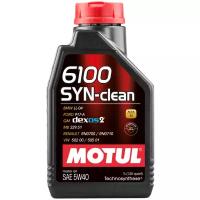 Полусинтетическое моторное масло Motul 6100 SYN-clean 5W40, 1 л