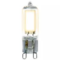 Лампа светодиодная Uniel, LED-JCD-4W/WW/G9/CL GLZ01TR G9, JCD, 4Вт, 3000К