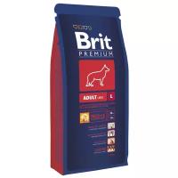 Сухой корм для собак Brit Premium, курица 1 уп. х 1 шт. х 15 кг (для крупных пород)